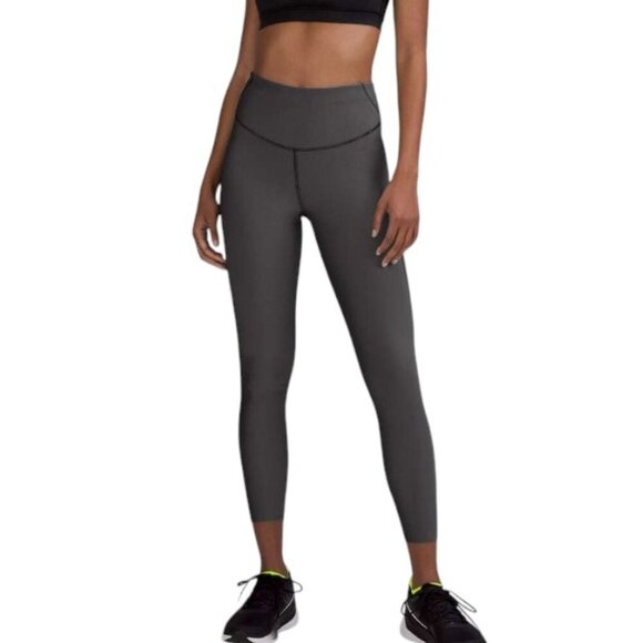 Lululemon Base Pace High-Rise Tight 25" *Two-Tone Ribbed Black / Gull Grey - Picture 1 of 10